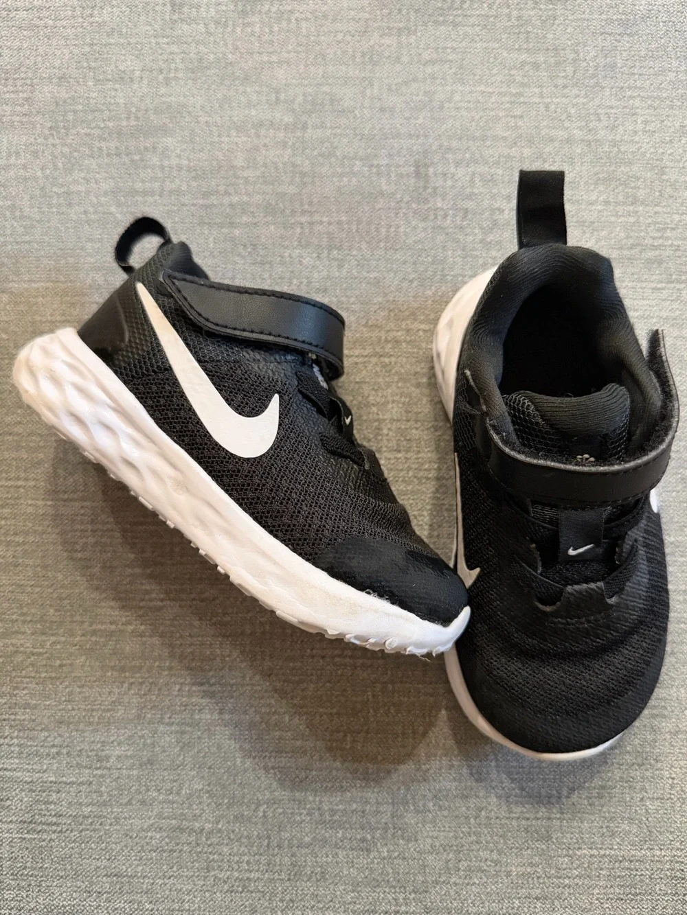 Nike Black and White Kids' Lightweight Sneakers